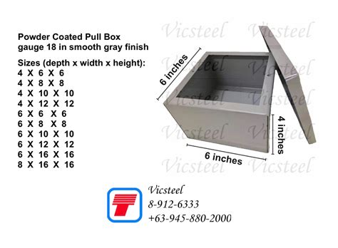 metal pull box sizes